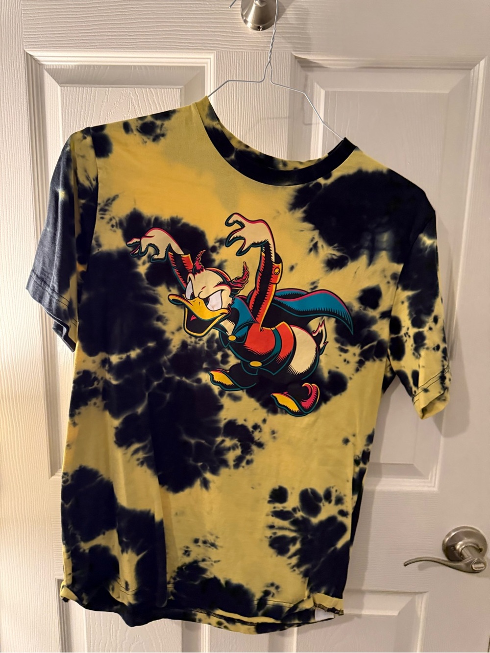 Kids Tie-Dye Duck Graphic Tee - Yellow & Black